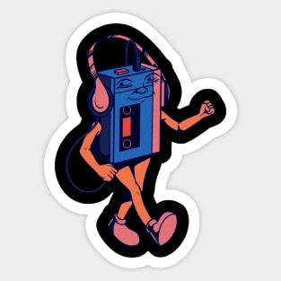 Retro cassette player Sticker